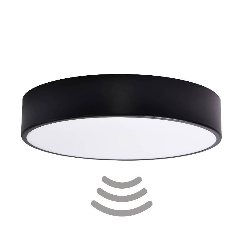 TEMAR LIGHTING PLAFONNIER CLEO 400, NOIR, CAPTEUR, IP20, Ø 40 CM, MÉTAL
