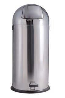 Poubelle à déchets à pédale - Inox ou acier poudré époxy - Capacité 52L - Dimensions 43x44x93.5 cm_0