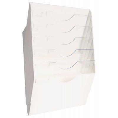 Présentoir mural 6 cases blanc - polystyrène anti-choc - modulable 2 à 6 cases - CEP 2122502_0