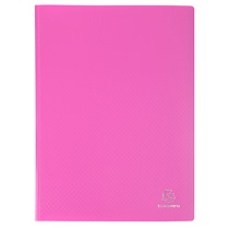 PROTÈGE-DOCUMENTS EN POLYPROPYLÈNE 5/10E OPAK POCHETTES CRISTAL 120 VUES - A4 - ROSE - LOT DE 8
