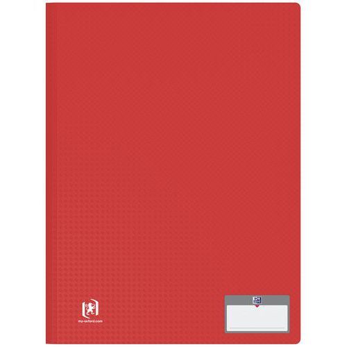 PROTÈGE DOCUMENTS OXFORD MEMPHIS A4 80 VUES POLYPRO - ROUGE