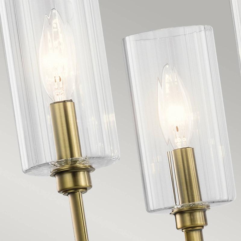 QUINTIESSE LUSTRE KIMROSE, À 6 LAMPES, LAITON
