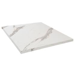 Restootab - Plateau 70x70 decor marbre blanc - blanc Bois manufacturé 3760371516353_0