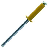 RIVETS TÊTE PLATE LAQUÉE JAUNE Ø 4