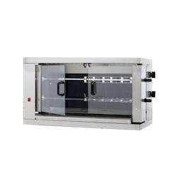 Rôtissoire vitrocéramique à infrarouge - 2 broches - 12 poulets | Mcm espagne - 2EV - 718603516193_0