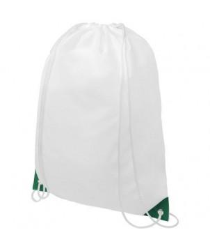 SAC À DOS ORIOLE AVEC CORDON ET COINS COLORÉS 5L - VERT - SAC À DOS PUBLICITAIRE