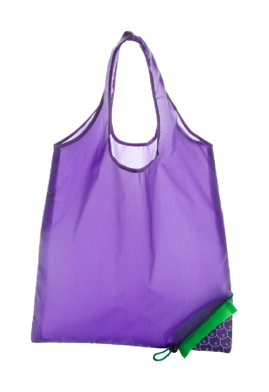 Sac shopping pliable en forme de fruit - polyester 190T - couleur violet - 22 g_0