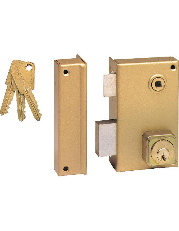 SERRURE MONOPOINT EN APPLIQUE ALPHA CYLINDRE ROND VERTICAL FOUILLOT GAUCHE - BRICARD - 452111