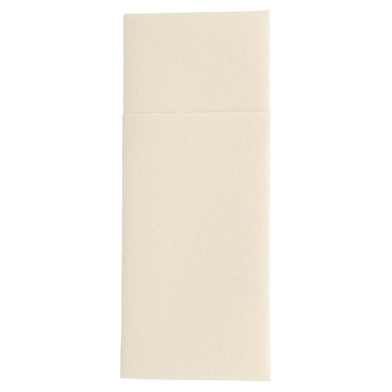 Serviette-étui pour couverts intissé ivoire 33x40cm - par 700_0