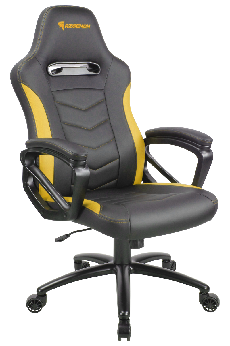 Siège de bureau AZGENON Z100 jaune - Design racé, robuste et confortable - Poids maximal 120 kg - Réf : AZG_Z100_BKYLW_0