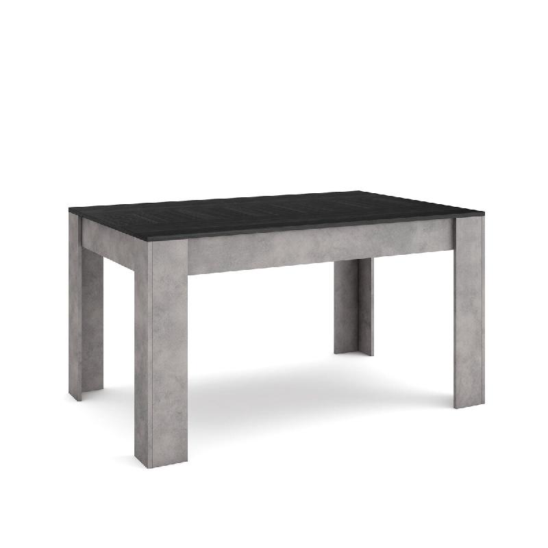 SKRAUT HOME Table à manger, 140x90x76 cm, Pour 6 personnes, Meubles de Salon, Noir et Ciment - noir Bois manufacturé 486_3_0