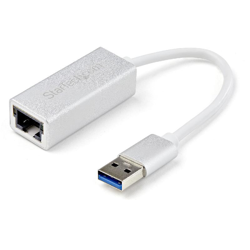 StarTech.Com Adaptateur Réseau USB 3.0 vers Gigabit - Argent - Design Élégant en Aluminium pour MacBook, Chromebook ou Tablette - Support de Pilote Natif_0
