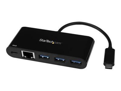STARTECH.COM ADAPTATEUR USB-C VERS GIGABIT ETHERNET AVEC HUB USB 3.0 À 3 PORTS ET USB POWER DELIVERY (US1GC303APD) - ADAPTATEUR RÉSEAU - USB-C - GIGABIT ETHERNET