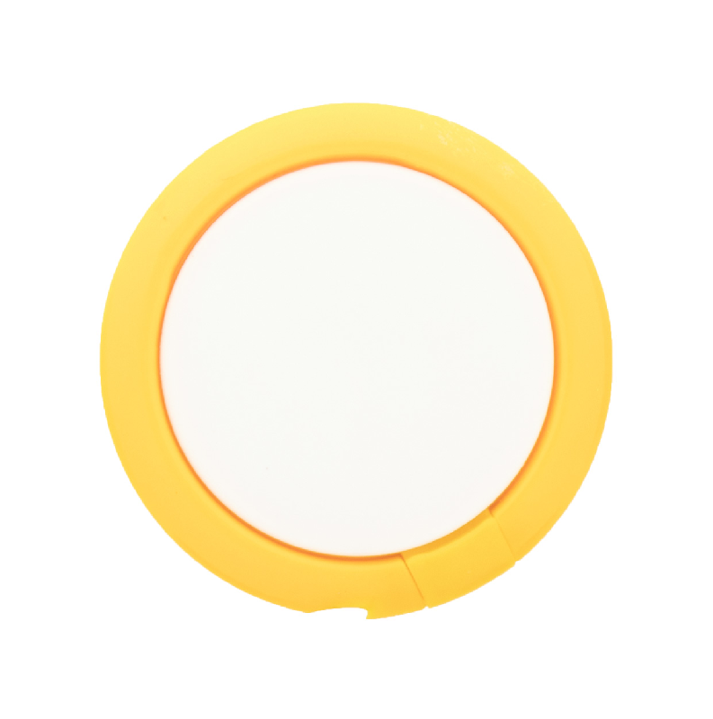 Support pour téléphone portable - plastique rond avec base autocollante - couleur jaune - 3.25 g_0