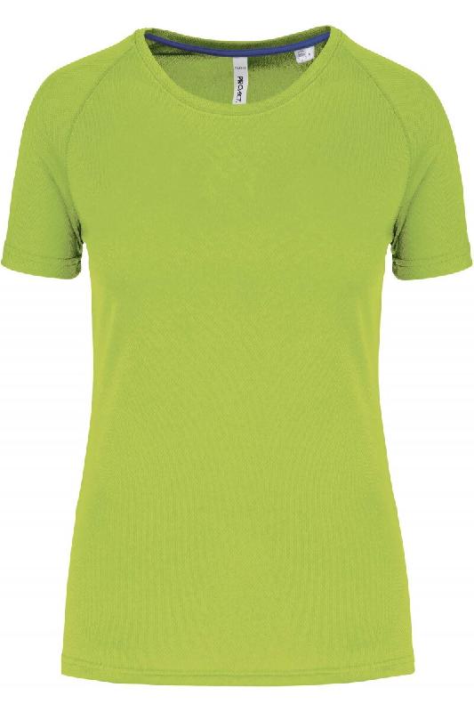 T-shirt de sport à col rond recyclé femme Lime XS 100% Polyester - XS vert 3663639097444_0