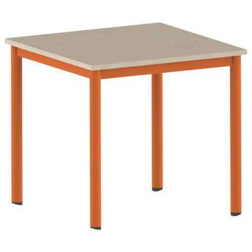 TABLE CARÉLIE 80 X 80 CM MOBILE T6 STRAT ÉRABLE PAPAYE 2011 - MOBIDECOR