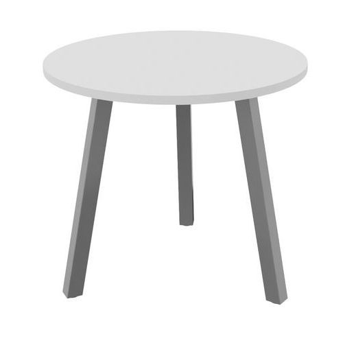 TABLE PARTAGE Ø 80 CM BLANC / ALU - BURONOMIC