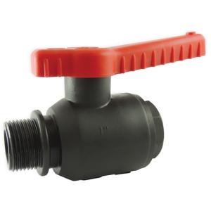 Vanne à sphère mâle/femelle en polypropylène - PN10 - réf. 5405 - températures 0/+80°C - filetages gaz ISO 228-1_0