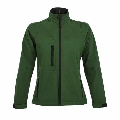 VESTE FEMME ZIPPÉE SOFTSHELL EN POLYESTER VERT BOUTEILLE
