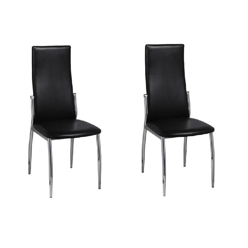 VidaXL Chaises à manger lot de 2 noir similicuir Modèle Termoniax - 60569_0