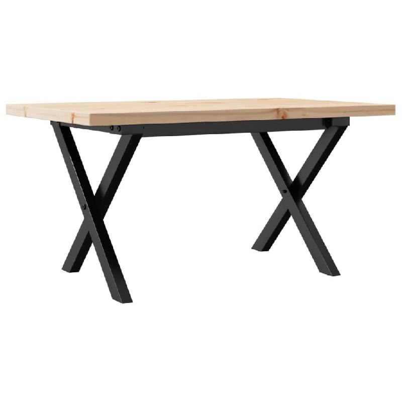 VidaXL Table basse cadre en X 80x50x40,5cm bois de pin massif et acier Modèle Orion Industriel - 3282750_0