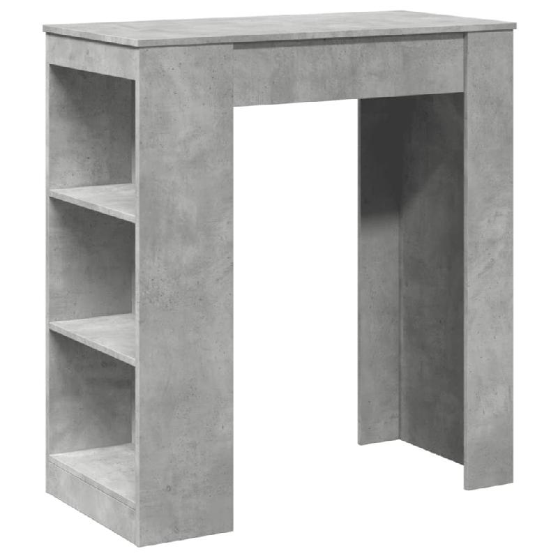 VidaXL Table de bar avec étagères gris béton bois d'ingénierie Modèle Boréal Luna Plus - 854385_0