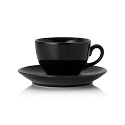 Lot de 6 tasses et soucoupes en Porcelaine 0,22 L nuit  H 85 mm Was Germany - noir porcelaine 4044925129640_0