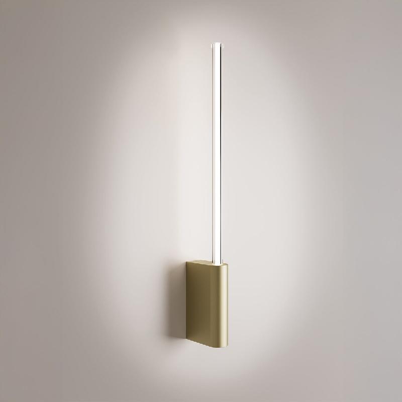 Zafferano Brilliant Applique Led 1 Lumière Série Brilliant Finition Or, Design Minimaliste Cylindrique, Technologie Triac Dimmable, Ip20, 5W, 3000K_0