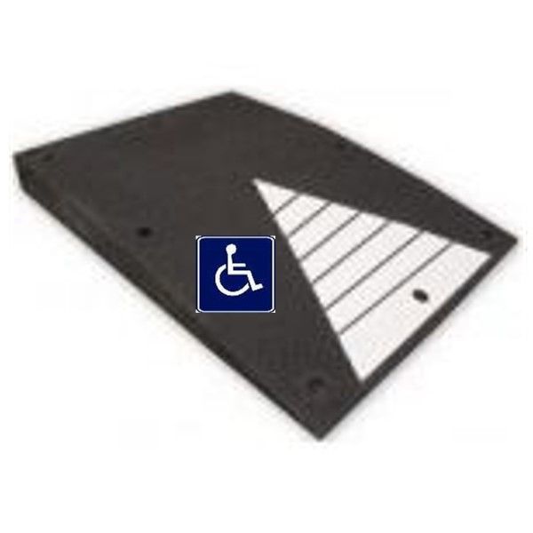 Ze100ramp - rampe d'accès PMR en caoutchouc vulcanisé - pente 10% - dimensions 1000 x 750 x 0/100 mm_0