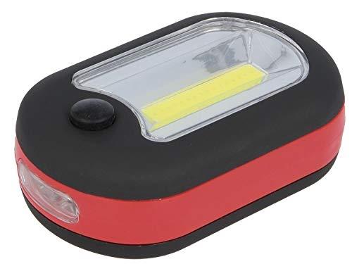 Lampe torche AMIG - Rouge - Avec crochet et aimant pour suspension - 3W COB + 3 LED - 93x63x38 mm_0