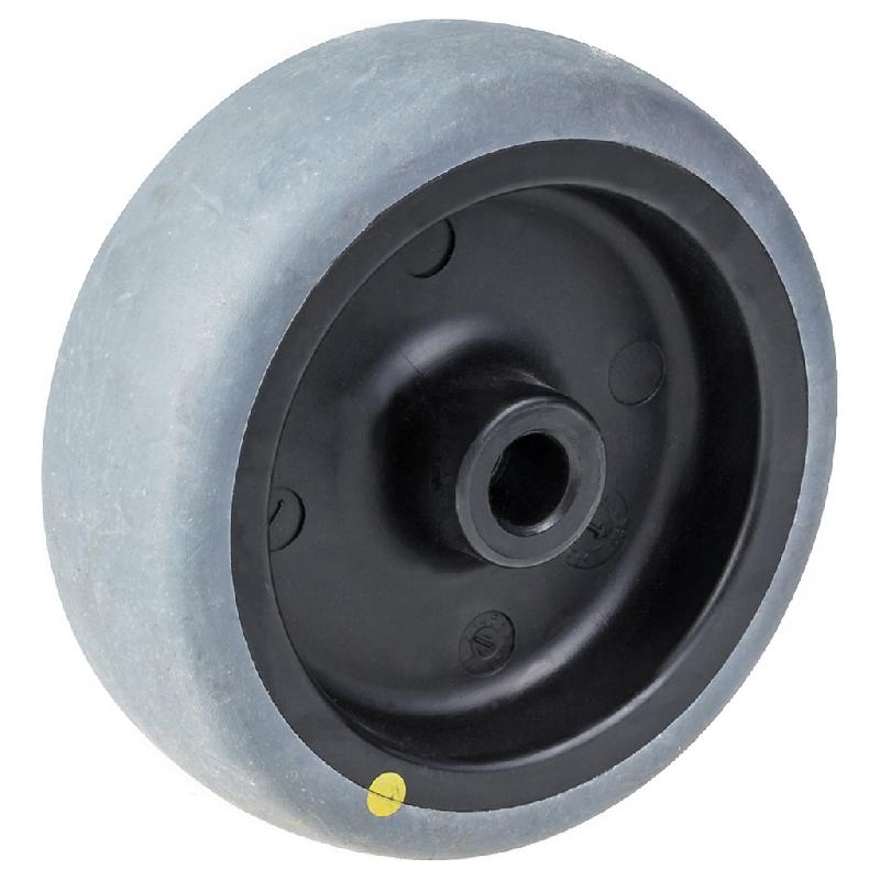 Roue de 80 mm avec caoutchouc thermoplastique gris conducteur d'électricité sur polypropyle_0