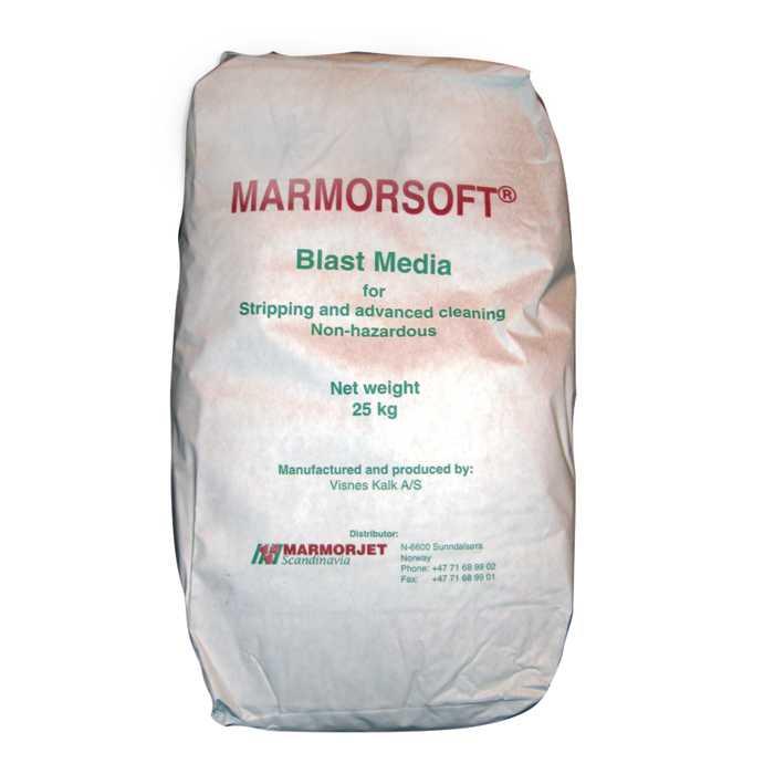 Aérogomme respectueuse de la pierre - spéciale monuments historiques - Marmorsoft, poudre blanche biodégradable sans silice libre_0