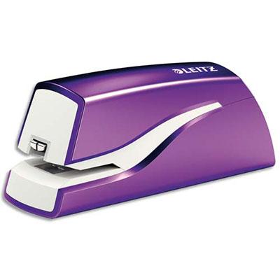 AGRAFEUSE ELECTRIQUE LEITZ WOW - 10 FEUILLES - UTILISATION INTENSIVE - VIOLET
