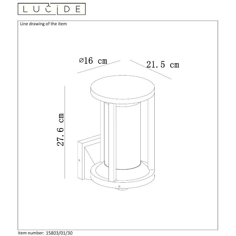 LUCIDE APPLIQUE D\'EXTÉRIEUR CADIX ALU MOULÉ SOUS PRESSION