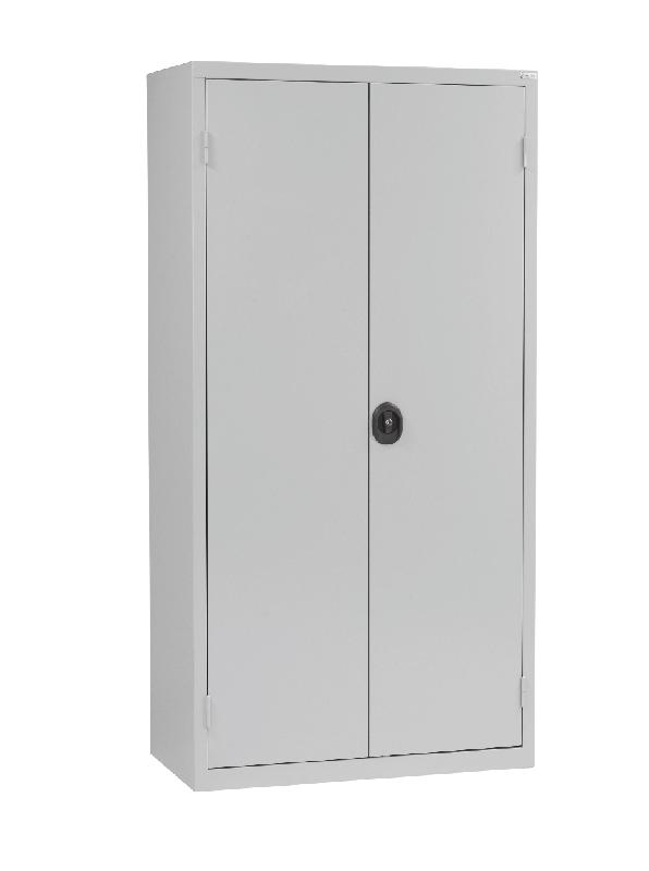 ARMOIRE MONOBLOC HAUTE 2 PORTES COLORIS GRIS RAL 7035 - MANUTAN COLLECTIVITÉS