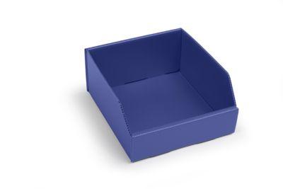 BAC DE STOCKAGE PLIANT EN PLASTIQUE - L X L X H 225X200X100 MM - BLEU, LOT DE 25