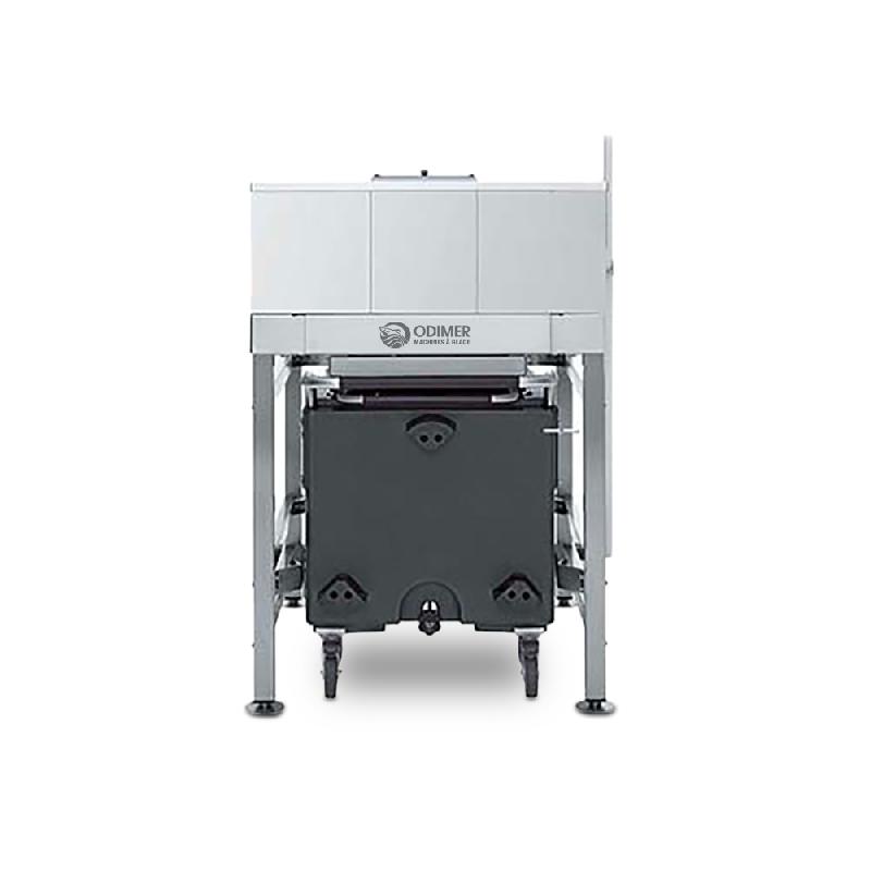 Bac de stockage ST-C-140 en acier inox - avec chariot inclus - capacité 137+73 kg_0