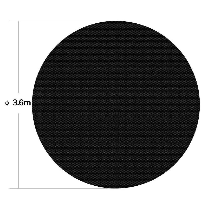 BÂCHE À BULLES RONDE 3,6 M COUVERTURE DE PISCINE SOLAIRE CHAUFFAGE BASSIN NOIR 16_0000310_0