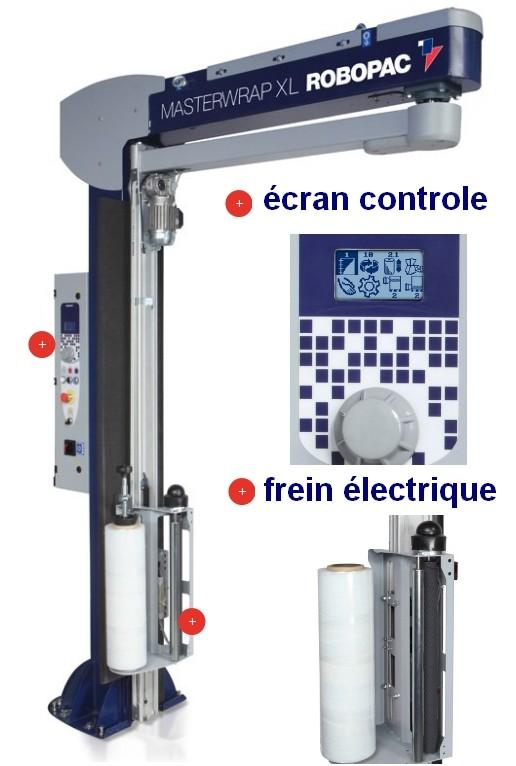 Banderoleuse Masterwrap - bras tournant avec frein électrique ROBOPAC et 3 programmes réglables_0