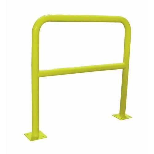 BARRIÈRE DE SÉCURITÉ - ACIER - TUBE DIAMÈTRE 60 MM - À PLATINES - LONGUEUR 100 CM - JAUNE VISO