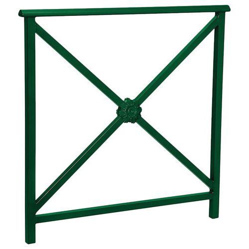 BARRIÈRE LISBONNE 1 M STRUCTURE ROSACE - ZINC VERT 6005 - PROCITY