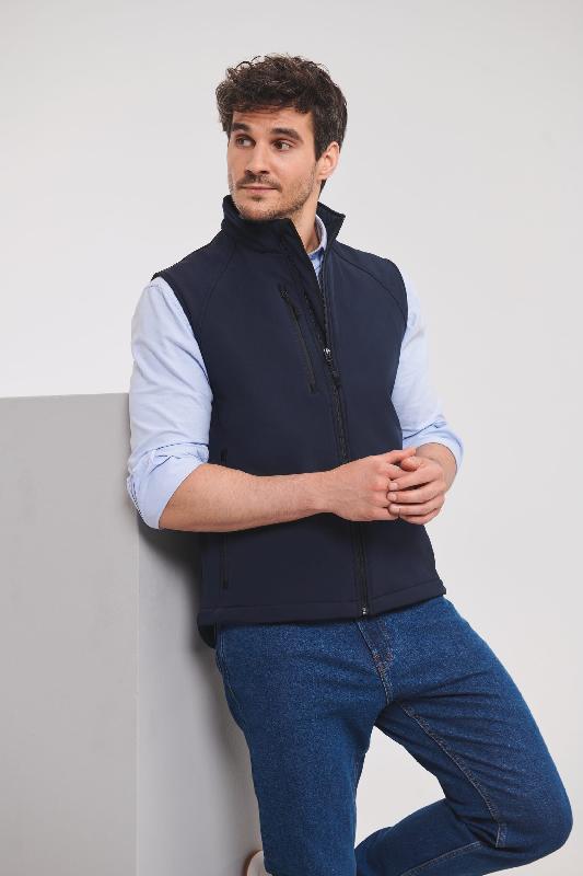Bodywarmer softshell homme - Réf: RU141M - Tissu léger respirant à 3 couches - Imperméable 5000 mm - Marque Russell_0