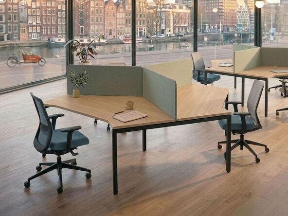 Bureau bench 3 personnes Carbone U Dinavi_0