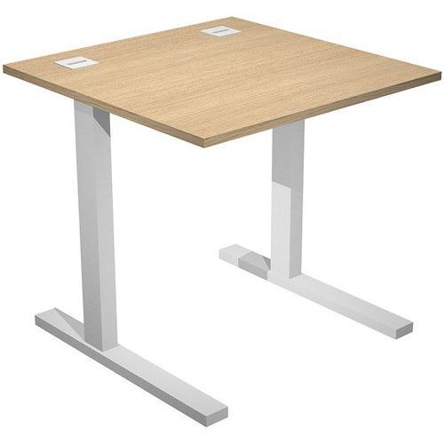 BUREAU DROIT VISUAL SANS VOILE DE FOND - 80 CM - CHÊNE - ARTARREDI