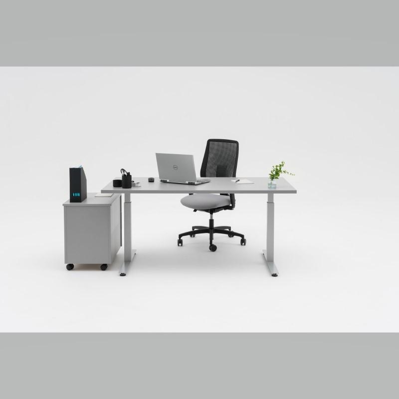 Bureau droit réglable DRIVE - Hauteur électrique 70 à 120 cm - Plateau 13 finitions - Piétement 4 finitions - Marque MDD_0