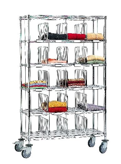 CHARIOT DE DISTRIBUTION DU LINGE INDIVIDUEL MODÈLE 25 CASIERS - MANUTAN COLLECTIVITÉS