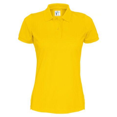 COTTOVER POLO MANCHES COURTES FEMME - CERTIFIÉ GOTS JAUNE - TAILLE XXL