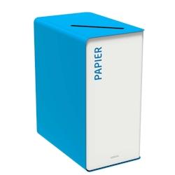 Rossignol - Borne de tri avec bac 65L CUBATRI - papier blanc/bleu - bleu métal 55870_0