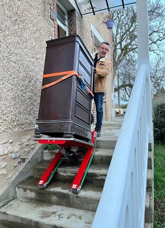 Diable électrique Domino 300 - Pour déplacements de coffres-forts dans escaliers droits et tournants_1