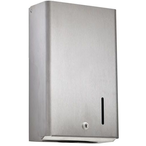 DISTRIBUTEUR ESSUIE-MAINS 400 FEUILLES AXOS INOX BROSSÉ - ROSSIGNOL PRO
